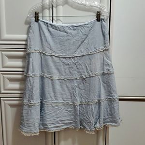 Aline, baby blue linen. Tahari size medium skirt